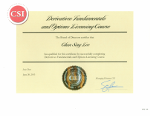 Certificate of Derivative Fundamental Option Licensing Course Jun 2013 DFOL Certificate